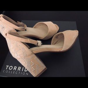 Torrid Collection Suede Blush Heels 6.5W